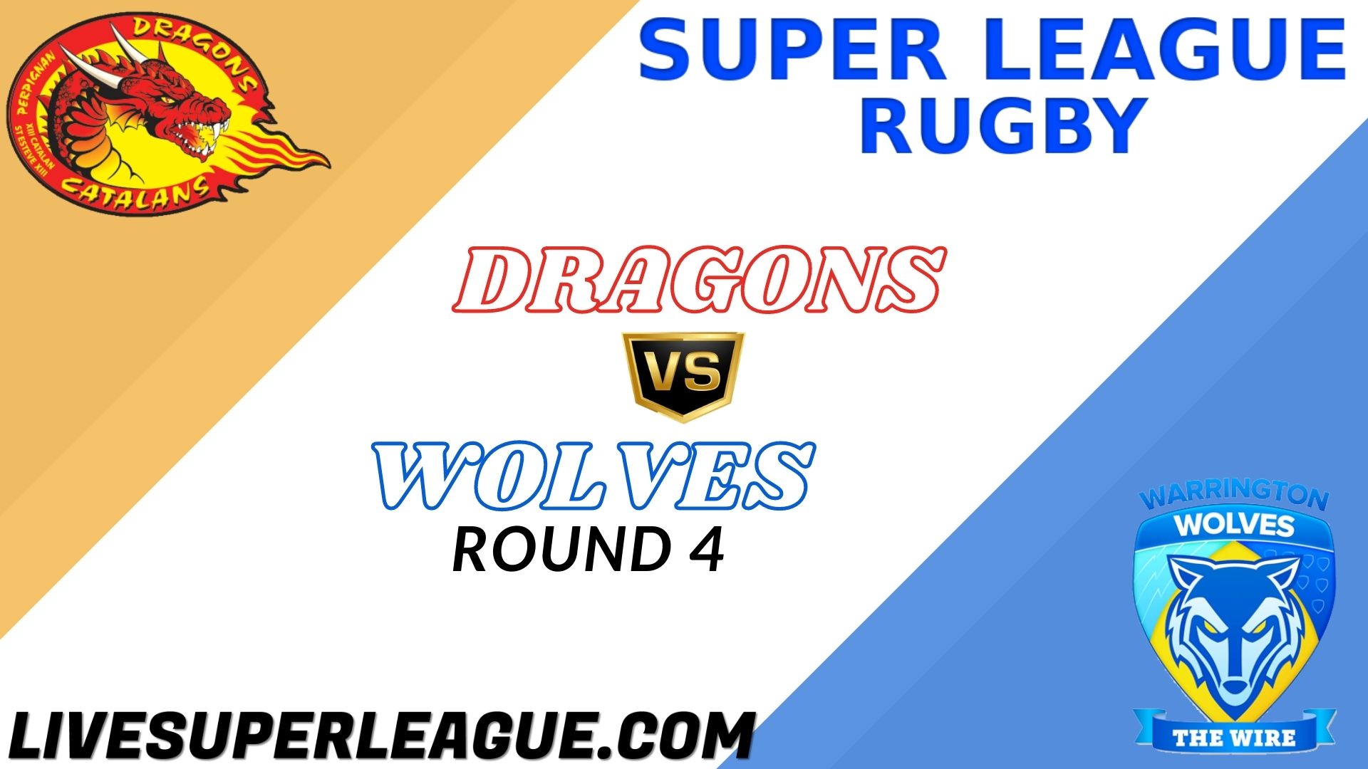 Watch Catalans Dragons V Warrington Wolves Online
